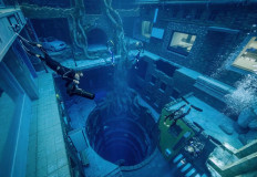 A view of scuba divers at the Deep Dive Dubai, the deepest pool in the world, in Dubai, United Arab Emirates, in this handout image taken in July 2021. 