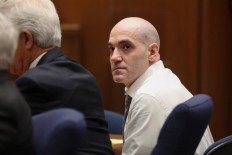 In this file photo taken on August 6, 2019 Michael Gargiulo, 43, also known as the Hollywood Ripper, listens during closing statements in his capital murder trial in Los Angeles Superior Court.