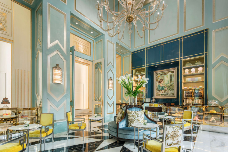 Inviting interior: La Patisserie, located in the lobby of Four Seasons Hotel Jakarta, exudes a Parisian vibe through its interior and furniture.