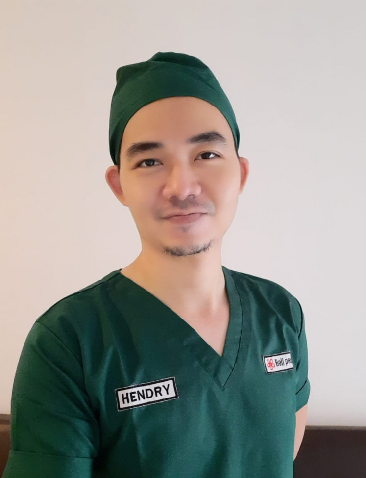 Raising awareness: Physician Hendry Luis, the Bali Peduli Foundation's executive director, hopes the COVID-19 pandemic can also raise people's awareness about prevention treatments for other diseases, like PrEP for HIV.