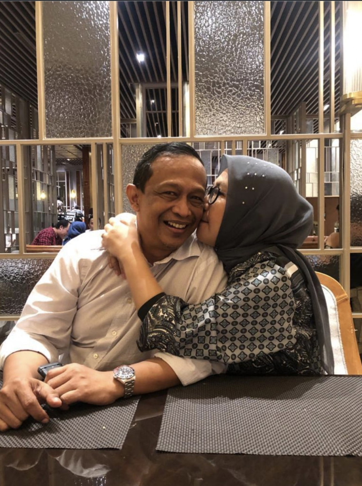 Eternal love: Toto's wife Budi Hartati first met her late husband when he was an assistant lecturer back in her university days.