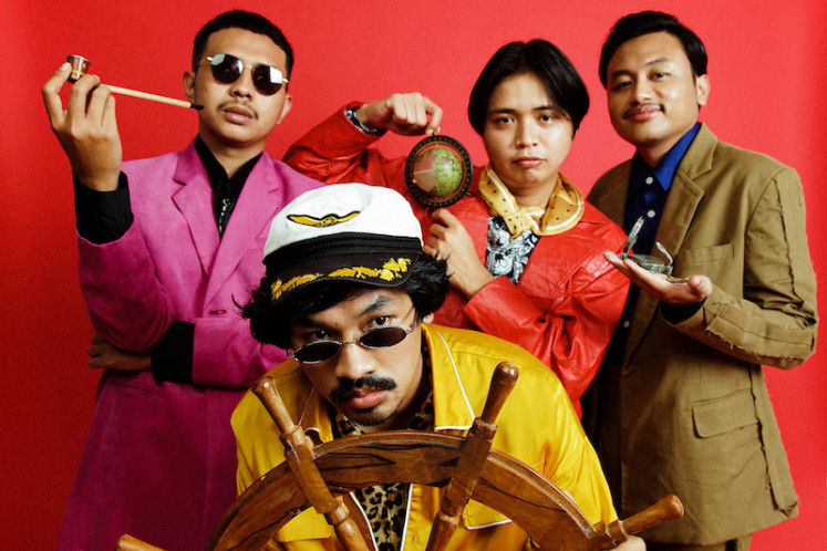 Sail away!: Jatinangor-based surf-rock band The Panturas consists of (from left) Bagus Gogon on bass, Surya Fikri on drums, Abyan Nabilio on vocals and guitar, and Rizal Taufik on guitar. 