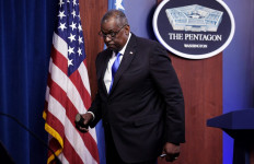 US Defense Secretary Lloyd Austin leaves after a press conference on July 21, 2021, at The Pentagon in Washington, DC.
