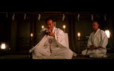 A still from Tarantino's Kill Bill Vol. 1 (2003), where Sonny Chiba plays legendary swordsman Hattori Hanzo.