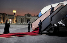 US Secretary of State Antony Blinken (R) arrives at Old Doha Airport in Qatar's capital on September 6, 2021. Blinken is meeting with Qatari leaders to thank the nation for its support in the Afghanistan evacuation efforts and to discuss the future of US-Afghanistan relations.
