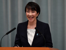 Newly appointed Japanese Internal Affairs and Communications Minister Sanae Takaichi speaks during a press conference at the prime minister's official residence in Tokyo on September 11, 2019. Japan's Prime Minister Shinzo Abe on September 11 appointed new foreign and defence ministers and promoted a popular rising political star, in a cabinet reshuffle that fuelled speculation over the prime minister's successor.
