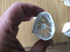 This undated handout photo received April 14, 2021 shows a pterosaur vertebra showing the bicycle wheel-like spoke arrangement. Azhdarchid pterosaurs were massive flying reptiles that soared the skies in the age of the dinosaurs, using their long bills to pick out their prey of river animals. One of the most intriguing things about them has been the extreme length of their necks -- estimated at up to three meters (10 feet), which is longer than a giraffe's and raised questions about how the animals could support its weight. 