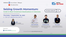 Seizing Growth Momentum: Guide to Best Investment Destinations in Indonesia is a webinar held by The Jakarta Post on Sept. 16, 2021.