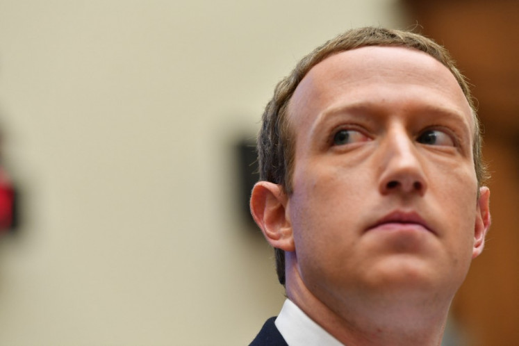 Facebook Chairman and CEO Mark Zuckerberg testifies before the House Financial Services Committee on 