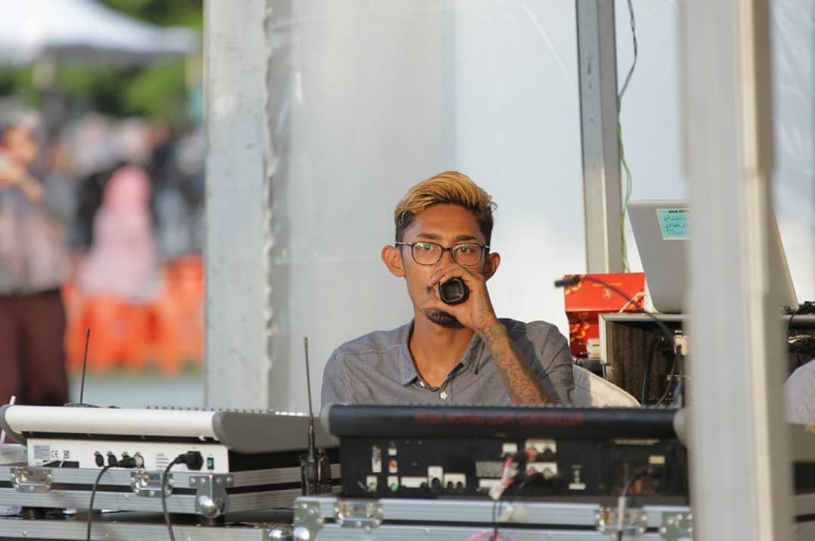 Don't stop now: Feldi Aries, a 28-year-old lighting and sound artist from Batam, hopes the 