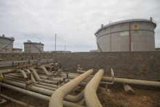 A general view of silos at the Sonangol Luanda Refinery in Luanda, Angola, on Oct. 22, 2020.