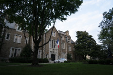 The home of the French Ambassador to the US, Philippe Etienne, is seen on the evening of September 17, 2021 in Washington, DC. France on September 17, 2021 recalled its ambassadors to the United States, Philippe Etienne, and Australia, Jean-Pierre Thebault, for consultations in a ferocious row over the scrapping of a submarine contract, an unprecedented step that revealed the extent of French anger against its allies. 