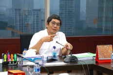 The Law and Human Rights Ministry’s intellectual property director general, Freddy Harris, speaks to the press  in his office in Jakarta. Freddy says the newly established IP Taskforce aimed to bolster Indonesia’s status as an investment-friendly destination with respect to adequate and effective IP protection and law enforcement. 
