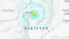 The epicenter of magnitude 5.7 earthquake in Pakistan.