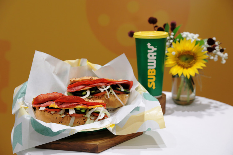 Returning sandwich: On October 15, Subway returned to Indonesia and opened their first store in Cilandak Town Square. (Courtesy of Subway Indonesia)