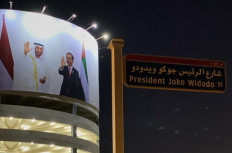 A street in Abu Dhabi is named after President Joko "Jokowi" Widodo, on Oct. 20, 2020.
