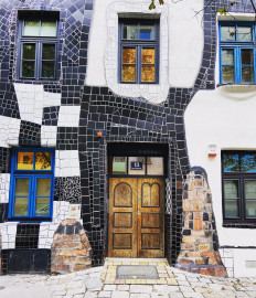 Celebration: The KunstHausWien is a museum designed by one of Austria's most renowned artists, Friedensreich Hundertwasser. A permanent exhibition that celebrates the life and work of Hundertwasser.