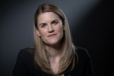 US whistleblower and former Facebook engineer Frances Haugen gives an interview in Paris, on November 12, 2021.