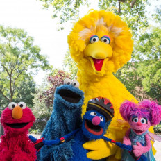 Sesame Street long-time muppets include (left to right): Elmo, Cookie Monster, Grover, Big Bird, and Abby Cadabby. The street residents will welcome the first Asian-American muppet called Ji-Young on Thanksgiving Day. (Instagram/Courtesy of Sesame Street)