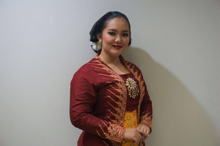 Not just a hobby: Suci said that being a sindhen is way of life. (Courtesy of Suci Ofita Dewi).