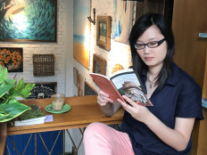 Driven: Sylvie Tanaga, 34, a writer and editor, thanks her Bahasa Indonesia teacher Yulianeta who supported her to study literature and political sociology. (Courtesy of Sylvie Tanaga) 