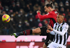 Acrobatic Ibrahimovic strike earns Milan last-gasp draw at Udinese