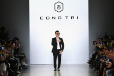 Designer Nguyen Cong Tri walks the runway for the Cong Tri fashion show during New York Fashion Week: The Shows at Gallery II at Spring Studios on February 11, 2019 in New York City.