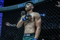 Elipitua 'The Magician' Siregar preparing for a fight against Egi Rozten at ONE: DAWN OF VALOR at Istora Senayan Jakarta in 2019.