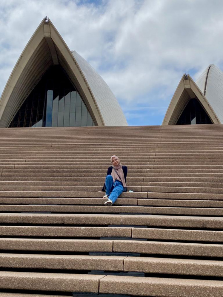 Excited: Rina Aulia, a nursing student is looking forward to her first year studying in Australia, after spending more than a year in online classes. (Courtesy of Rina Aulia). 