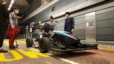Samuel Yakobus (right) takes part in the Hong Kong Polytechnic University Racing Team 