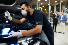 Safety first: The service provides higher comfort levels when taking Benz cars for periodic maintenance during the pandemic. (Personal Collection/Courtesy of Mercedes-Benz Indonesia)