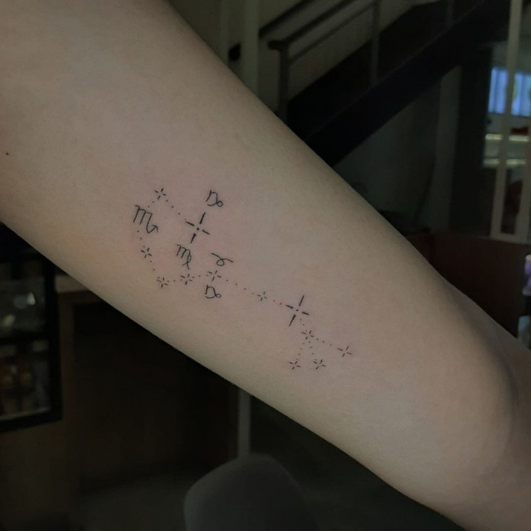 Tribute: After her separation from her family, Nyai made a hand-poked tattoo in tribute to her siblings. This remains her memento of home. (Courtesy of Nyai)