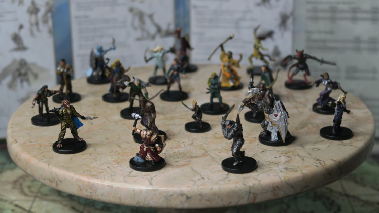 Choose the character: Indra Aziz's collection of miniatures, which are used by some players to represent characters in 'Dungeons & Dragons'. (Courtesy of DnD Jakarta)