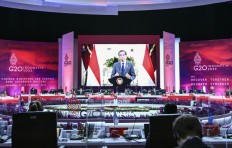 President Joko “Jokowi” Widodo virtually addresses the Group of 20 Foreign Ministers and Central Bank Governors
Meeting at the Jakarta Convention Center on February 17, 2022.