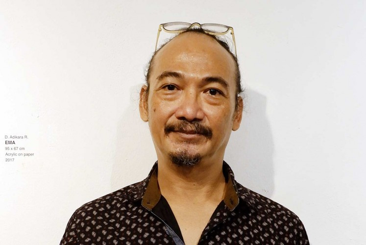 Renowned artist: Heri Dono has made a name for himself as one of Indonesia’s most influential contemporary artists. He is known for raising social and political issues in Indonesia through his work. (JP/A.Kurniawan Ulung)   
