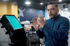 Saliba Taimeh, a 39-year-old Jordanian mechanical engineer and inventor, speaks during an interview with AFP at the TechWorks digital fabrication lab in Jordan's capital Amman on February 20, 2022.