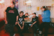 Experimental: Bandung metallic hardcore band Prejudize has diversified its sound by an adding eerie ambient intro and black metal-esque breakdown to its recent release "Coward". (Courtesy of Prejudize)