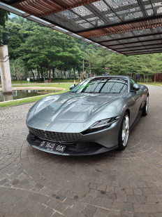 Discreetly posh: The body of the Ferrari Roma is inspired by the concept of sporty elegance and features a grid-like front grille. (JP/Denverino Dante)