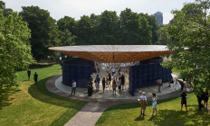 The newly installed Serpentine Gallery Pavilion, by Burkinabe architect Diebedo Francis Kere, is pictured during its press preview in Kensington Gardens in west London on June 20, 2017. Burkina Faso's Diebedo Francis Kere became the first African architect to design a temporary pavilion in London's Hyde Park, a prestigious assignment given to a different world-famous architect every year.