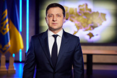Back on screen: Ukrainian President Volodymyr Zelensky addresses the nation on Feb. 21 following a meeting of the National Security and Defense Council. Netflix announced on Wednesday that it would rebroadcast the 2015 television comedy satire that launched the political career of its star, Zelensky.