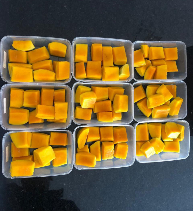 Fresh-cut mango.
