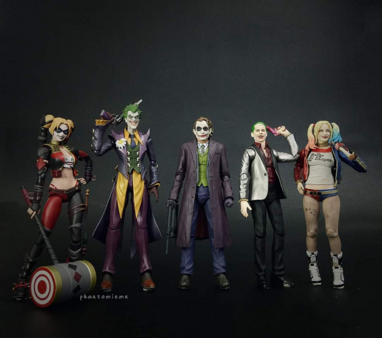 Not toys: Agustin Purnamasari is a baker who first joined SH Figuarts Indonesia, an informal community of figure collectors, then started collecting action figures and collectible figures, like this set from 'Suicide Squad 