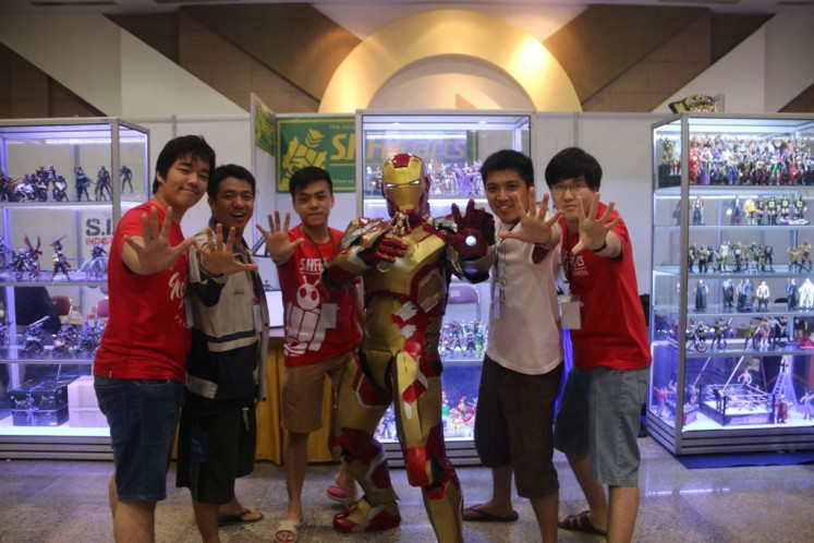 Bonded by passion: Members of S.H. Figuarts Indonesia, an unofficial group of figurine collectors founded on Jan. 10, 2011, by cinematographer Dodon Ramadhan, strike a pose during a gathering. (Courtesy of S.H. Figuarts Indonesia)