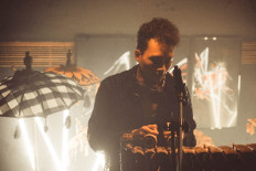 Profane: Barga, one half of the duo, plays the gender –  Balinese gamelan instrument more at home in religious ceremonies and royal rituals than underground raves (Courtesy of Kadapat)