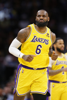 MVP on the court: LeBron James of the Los Angeles Lakers looks on during an NBA game against the Cleveland Cavaliers on March 21 at Rocket Mortgage FieldHouse in Cleveland, Ohio, the United States.