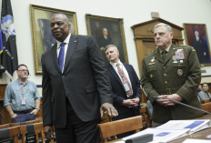  US Secretary of Defense Lloyd Austin and Chairman of the Joint Chiefs of Staff Gen. Mark Milley arrives to testify before House Armed Services Committee on Capitol Hill, April 5, 2022 in Washington, DC. The Committee held a hearing on the Defense Department's fiscal year 2023 budget request. 