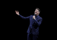 Still reaching: Singer-songwriter Michael Buble performs at the T-Mobile Arena on Sept. 24, 2021 in Las Vegas, Nevada. Buble released on March 25 his 11th studio album, Higher, which he said was “the greatest record of my life”.