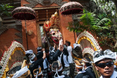 Naga Banda In the procession of the Kings Pelebon Puri Ubud Gianyar 