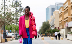 Saudi model Ziad al-Mesfer is pictured in Tahliya street in the capital Riyadh, on April 9, 2022. Mesfer has built a massive social media following while blazing a trail for the handful of Saudi male models brave enough to don garments widely seen as appropriate for women only, thereby flouting their country's famously rigid gender norms. 