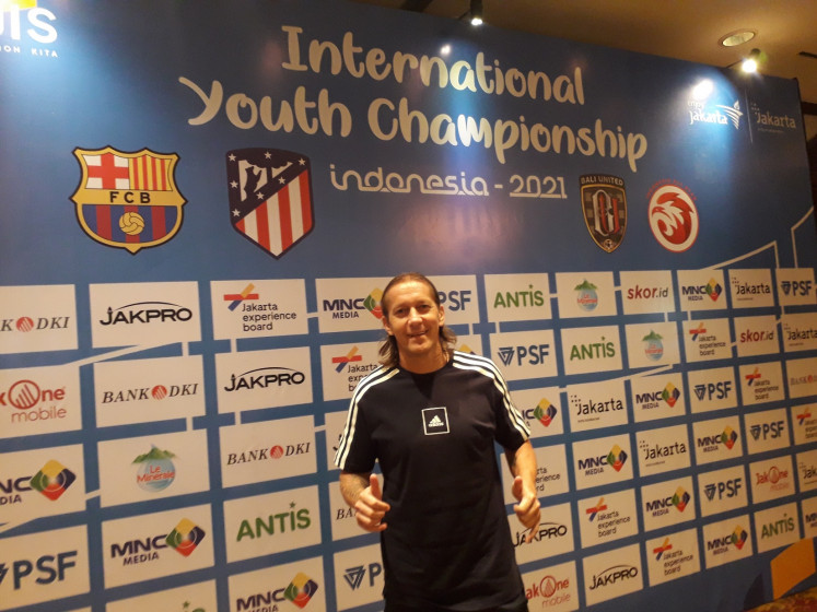 Life after retirement: Former Real Madrid and Spain's national team player Michel Salgado has been involved in numerous activities since his retirement from soccer career. (Courtesy by Wulan Kusuma Wardhani)